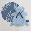 Maïlou Tradition - Ours Dorlotin Fabriqué En France - Doudou Bleu 25 Cm