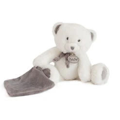 Baby'Nat - Pap'ours Peluche Avec Doudou Ours Blanc 25 Cm 5 Baby'Nat - Pap'ours Peluche Avec Doudou Ours Blanc 25 Cm -Magasin De Jouets papours20peluche20avec20ours20blanc202520cm