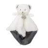 Baby'Nat - Pap'ours Doudou Plat Ours Blanc 25 Cm