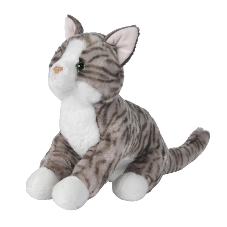Nicotoy - Peluche Chat Réaliste Tigré Gris 30 Cm 4 Nicotoy - Peluche Chat Réaliste Tigré Gris 30 Cm – Image 2