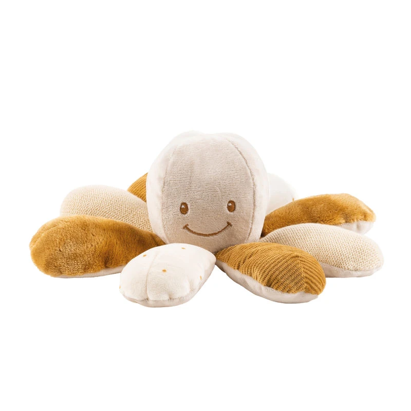 Nattou Peluche Hochet Poulpe Pieuvre Beige Moutarde 25 Cm 3 Nattou Peluche Hochet Poulpe Pieuvre Beige Moutarde 25 Cm