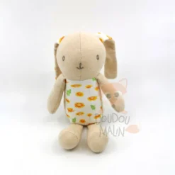 Klorane Doudou Peluche Lapin Beige Fleur Oeko Tex 20 Cm