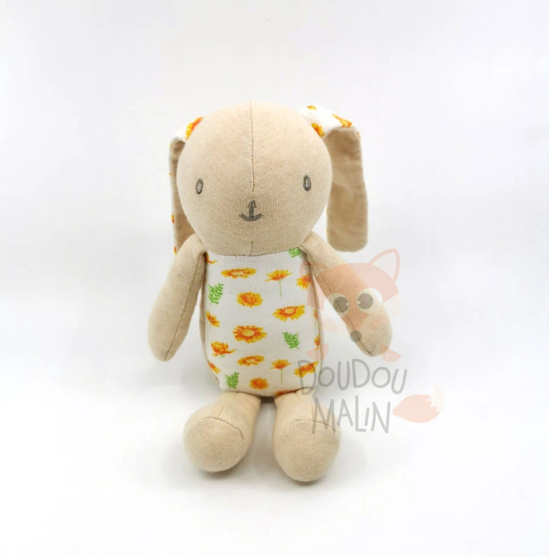 Klorane Doudou Peluche Lapin Beige Fleur Oeko Tex 20 Cm 3 Klorane Doudou Peluche Lapin Beige Fleur Oeko Tex 20 Cm