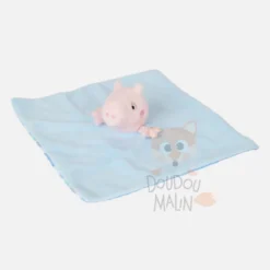 Peppa Pig - Doudou Plat Cochon Bleu 30 Cm