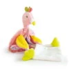 Baby'Nat - Petits Voyageurs - Doudou Avec Mouchoir Flamant Rose 28 Cm
