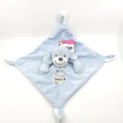 Pommette Doudou Plat Chien Bleu Sweet Dream Nuage 25 Cm