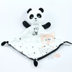 Mots D'enfants Doudou Plat Panda Noir Blanc
