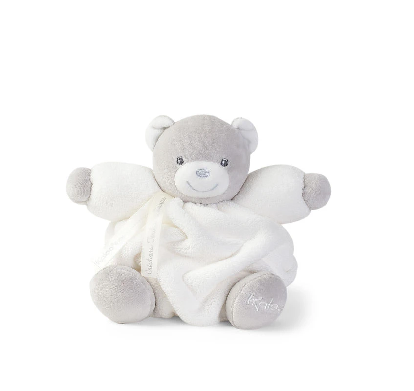 Kaloo - Plume - Peluche Ours Blanc Gris 3 Kaloo - Plume - Peluche Ours Blanc Gris
