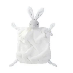 Kaloo - Plume - Doudou Plat Lapin Blanc Gris
