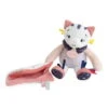 Baby'Nat - Pollen Le Chat - Doudou Mouchoir Blanc Rose 22 Cm -Magasin De Jouets pollen20chat2020mouchoir20blanc20rose202220cm