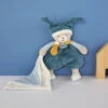 Baby'Nat - Polochon L'ours - Peluche Avec Doudou Bleu Jaune 22 Cm