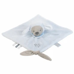 Nattou Sam Et Toby Doudou Plat Mouton Bleu Gris