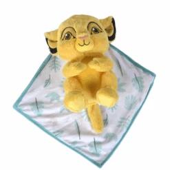 Disney Simba Le Lion Peluche Couverture Jaune Vert 25 Cm
