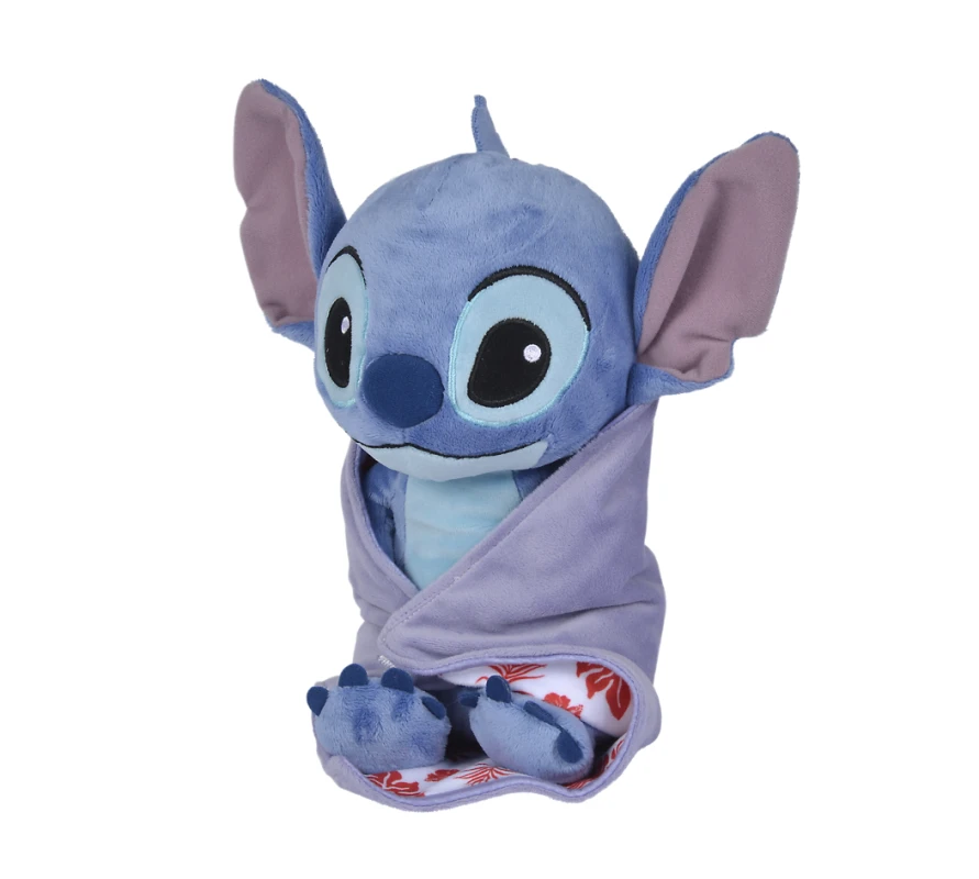 Disney Stitch Peluche Dans Sa Couverture Bleu Rouge 25 Cm 4 Disney Stitch Peluche Dans Sa Couverture Bleu Rouge 25 Cm – Image 2
