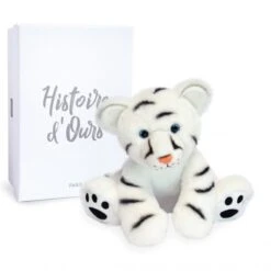 Histoire D'ours - Terre Sauvage - Peluche Bébé Tigre Blanc 25 Cm