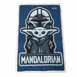 Disney The Mandalorian - Couverture Plaid Sherpa Grogu 150 X 100 Cm