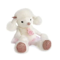Histoire D'ours Twist Roxane Le Caniche Peluche Rose -25 Cm