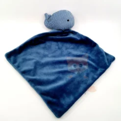 Zeeman - Doudou Plat Baleine Bleu 30 Cm
