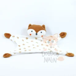 Zeeman Doudou Plat Renard Blanc Marron 25 Cm