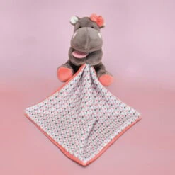 Baby'Nat - Zoé L'hippo - Peluche Avec Doudou Rose 18 Cm -Magasin De Jouets zoe20lhippo2020peluche20avec20rose201820cm 1